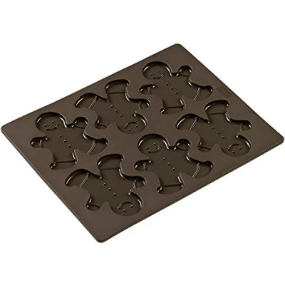 Afbeelding van Lurch Flexiform Bakvorm voor 6 peperkoeken mannetjes Silicone Anti kleef 24x30cm