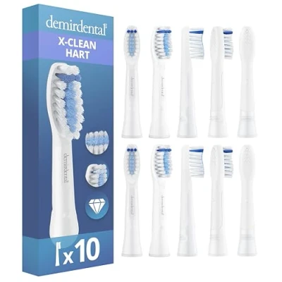 Afbeelding van demirdental Opsteekborstels geschikt voor Oral B Pulsonic opzetborstels, extra schoon, harde verpakking van 10 stuks