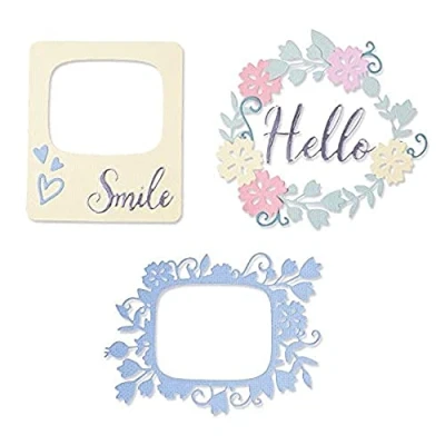 Afbeelding van Sizzix Thinlits Die Set 15PK Rounded Picture Frames 665469 Lisa Jones (10 21)
