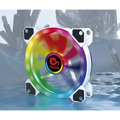 Afbeelding van Talius Iris Spectrum ARGB/Cronos ventilator 120mm sweep effecten puls spiraal dubbele ring LED aansluiting 6 pins (1 FAN WHITE)