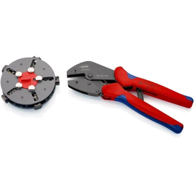 Afbeelding van Knipex 973302 MultiCrimp Krimptang met wissellader en 5 krimpprofielen 250mm