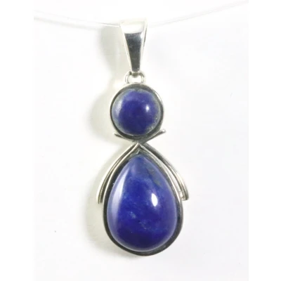 Afbeelding van Zilveren hanger met lapis lazuli