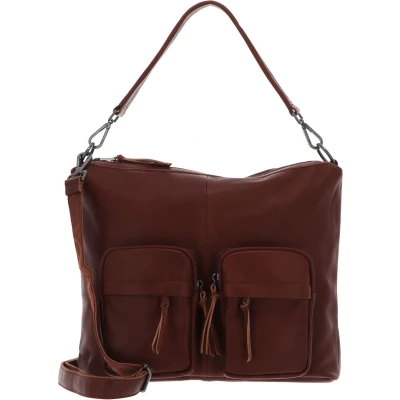 Afbeelding van FREDsBRUDER Leren Schoudertas Jola Noon Shoulder Bag Golden Brown Bruine