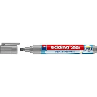 Afbeelding van edding 385 flipchart effect marker zilvergrijs 10 stuks navulbaar voor flipcharts