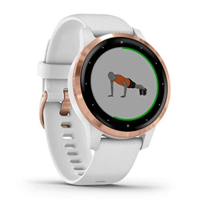 Afbeelding van Garmin Vivoactive 4S Smartwatch met GPS Tracker 7 dagen batterij 40mm Wit/ Rosegold