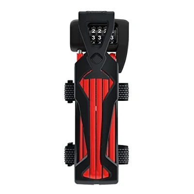 Afbeelding van ABUS Bordo Lite 6055C SH vouwslot met houder en combinatiecode Extra licht combinatieslot van speciaal staal veiligheidsniveau 7 85 cm rood