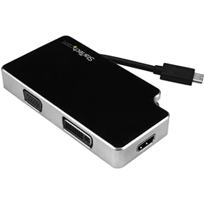 Afbeelding van StarTech.com CDPVGDVHDB 3 in 1 reisadapter USB C/HDMI+DVI+VGA