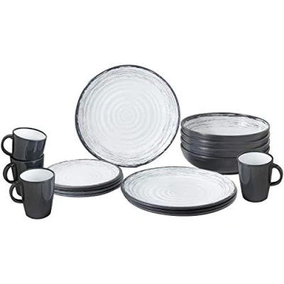 Afbeelding van Brunner camping melamine servies Granada 16 delig antislip