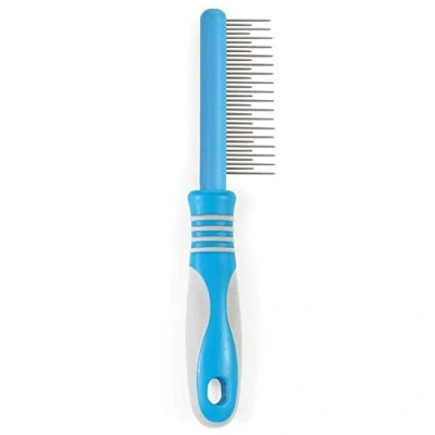 Afbeelding van Ancol Ergo Moulting Hondenkam, BLAUW EN GRIJS