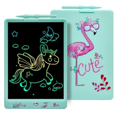 Afbeelding van DYNASONIC DYNA PM Flamant 10 inch schrijftablet voor kinderen, LCD tekentablet, magnetisch whiteboard, dinosaurusspeelgoed cadeau 2 3 4 5 6 7 8 jaar