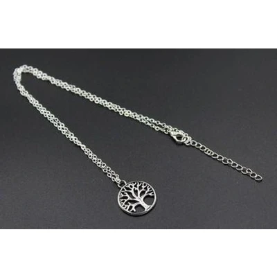 Afbeelding van Ketting met hanger levensboom zilverkleur