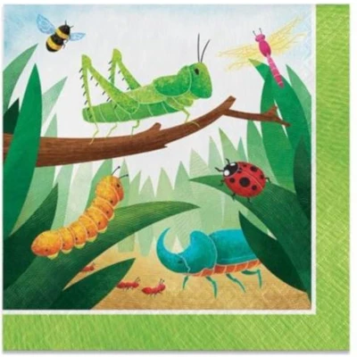 Afbeelding van Servetten Insecten 33x33cm 16 stuks