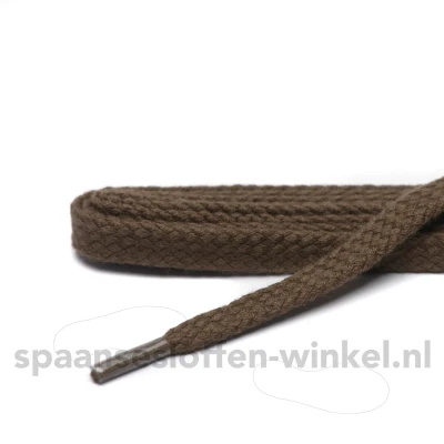 Afbeelding van Schoenveters donkerbruin plat dikte 7 mm 70 cm