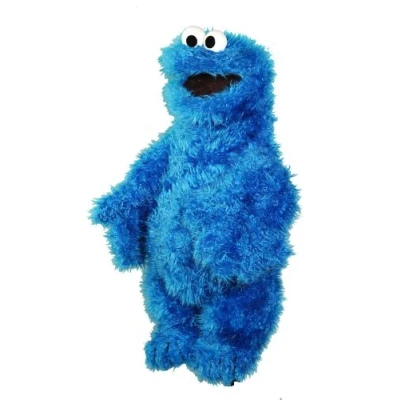 Afbeelding van Living Puppets Handpop Sesamstraat Cookiemonster Koekiemonster 65cm