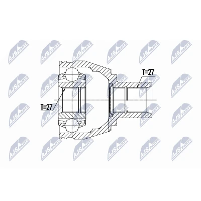 Afbeelding van Homokineet reparatie set, aandrijfas NTY NPW ME 082