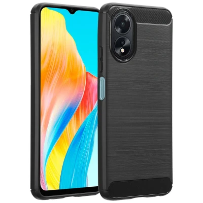 Afbeelding van Oppo A38 Hoesje Siliconen en TPU (zacht) imoshion Softcase/Backcover Zwart Telefoonhoesje