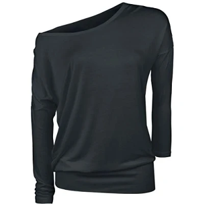 Afbeelding van Build your Brand Ladies&#039; Viscose Long Sleeve BY041 Black S