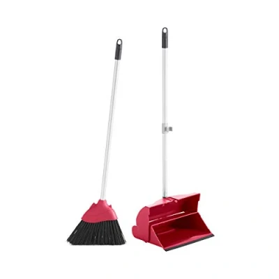 Afbeelding van Maya Professional Tools 09020 bezem en veegschepset, met sluiting, rood