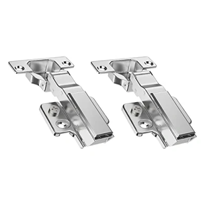 Afbeelding van AOLISHENG Soft Close Keukenkast Kast Scharnieren 35 mm Deurscharnieren, Volledige Overlay 100 Graden Garderobe met schroeven, 2 stuks (1 paar)