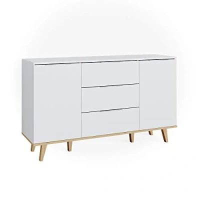 Afbeelding van Vicco Dressoir &quot;Nautica&quot;, Wit/Antraciet, 138 x 82 cm