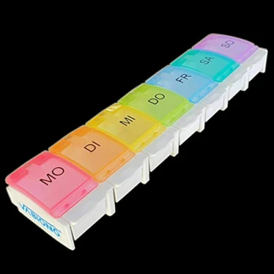 Afbeelding van VABIONO® pillendoos, tablettenbox, medicijnbox, design, tablettendoos, weekdoseerder, week 7 dagen