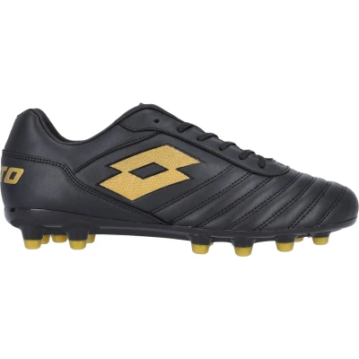 Afbeelding van Lotto Stadio Voetbalschoenen met kunststof noppen, Maat: 45, Uq all black light platino Schoenen