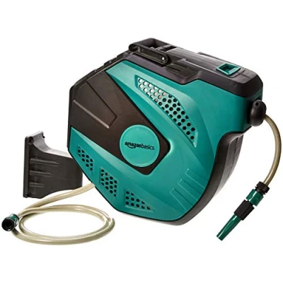 Afbeelding van Amazon Basics automatisch oprollende wandgemonteerde haspel met slang, 25 m
