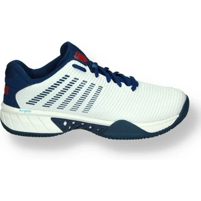 Afbeelding van K Swiss Hypercourt Express 2 HB Blanc/Blue/Lollipop Schoenen Zwart/Geel 42 1/2