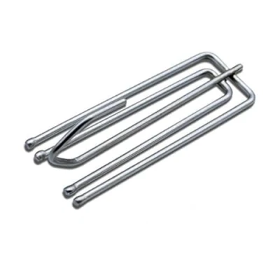 Afbeelding van iPEAK 40 stuks gordijnhaken metalen knijpplooi header tape pinnen zwaar belastbare diepe prong haak (zilver)