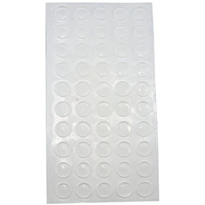 Afbeelding van Aanslagdemper, diameter 7 mm, 1 kaart met 50 dempers, zelfklevend, transparant