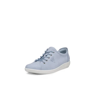 Afbeelding van ECCO SOFT 2.0 Sneakers laag, Dames, Maat: 39, Dusty blue Veloursleer
