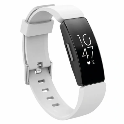 Afbeelding van Fitbit Inspire 1 / HR Ace 2 siliconen bandje met gesp Maat: Large wit