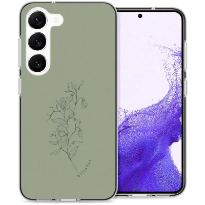Afbeelding van Samsung Galaxy S23 Hoesje Siliconen en TPU (zacht) iMoshion Softcase/Backcover Groen Telefoonhoesje