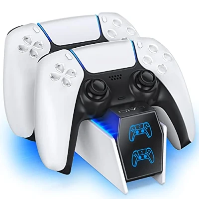 Afbeelding van OIVO PS5 Oplaadstation, 2H Snelle Controller Oplader met 2 Soorten Kabel en Led Indicator, Compatibel Charging Station Dock voor Sony PS 5