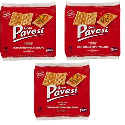 Afbeelding van Testpakket Cracker Pavesi met zoutkorrels (2 x 560 g) + zonder Doria jodszout 700 gereduceerd zoutgehalte