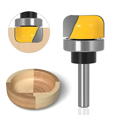 Afbeelding van NICAVKIT 8 mm schacht schaal en dienblad sjabloon frees bit, bovenfrees, kom frees, groeffrees, set voor houtbewerking, shaker cutter gereedschap