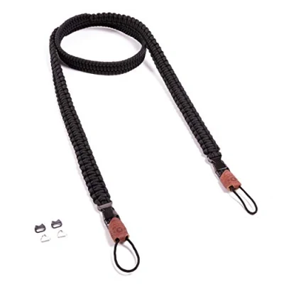 Afbeelding van C Rope Camerariem The Traveler handgevlochten paracord, schouderriem met snelsluiting, Silent Black, 140 cm