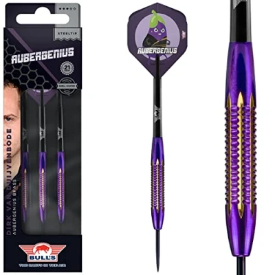 Afbeelding van Bull&#039;s Dirk van Duijvenbode Aubergenius Brass Dartpijlen Darts