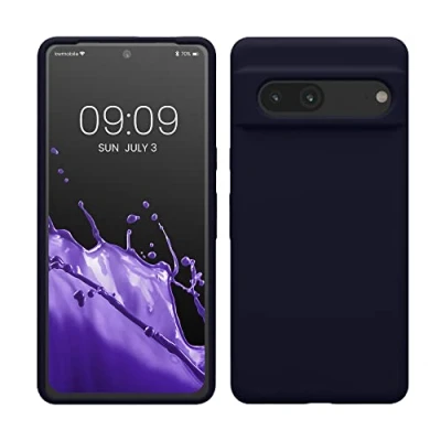 Afbeelding van kwmobile telefoonhoesje geschikt voor Google Pixel 7 Hoesje met siliconen coating Smartphone case in deep ocean