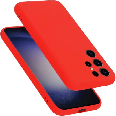 Afbeelding van Cadorabo Hoesje geschikt voor Samsung Galaxy S24 ULTRA Case in LIQUID ROOD Beschermhoes TPU silicone Cover