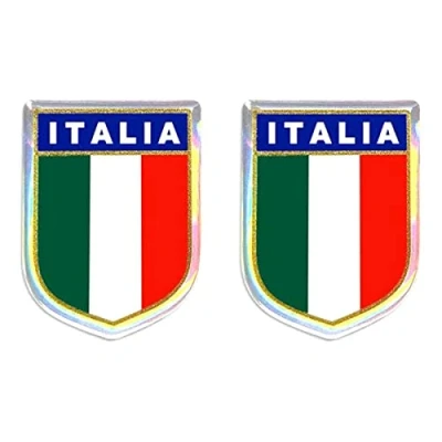 Afbeelding van 4R Quattroerre.it 32124 3D sticker met Italiaans wapen HQ, 2 stuks, 27 x 33 mm