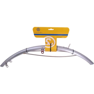 Afbeelding van Sunnywhe Voorspatbord 28&quot; kunststof 45 mm zilver / transparant