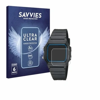 Afbeelding van Savvies (6 Stuks) Schermbeschermer voor Casio F 105W 1AWYEF Screen Protector Ultra Transparant