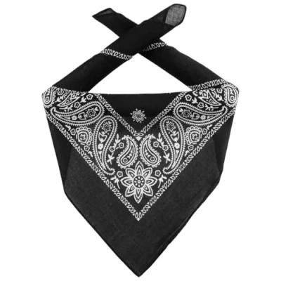 Afbeelding van Lipodo Bandana Doek Dames/Heren/Kinderen hoofddoeken bandanas hoofddoek voor Zomer/Winter One Size zwart