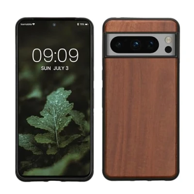 Afbeelding van kwmobile telefoonhoesje geschikt voor Google Pixel 8 Pro Hoesje met bumper in vintage bruin / Backcover 0