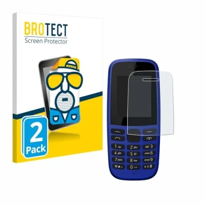 Afbeelding van BROTECT (2 Stuks) Antireflecterende Beschermfolie voor Nokia 105 DS 2019 Anti Glare Screen Protector, Mat, Ontspiegelend