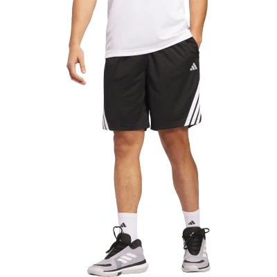 Afbeelding van adidas Performance Legends 3 Stripes Basketbalshort Heren Zwart L 9&quot;