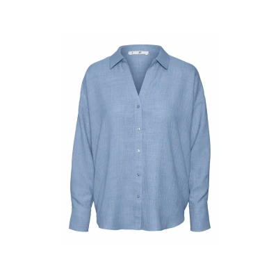 Afbeelding van Vero Moda Vmmelaney Overhemdblouse, Dames, Maat: XS, Chambray blue