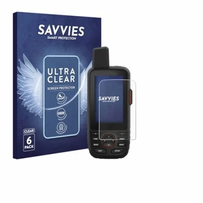 Afbeelding van Savvies (6 Stuks) Schermbeschermer voor Garmin GPSMAP 66i Screen Protector Ultra Transparant