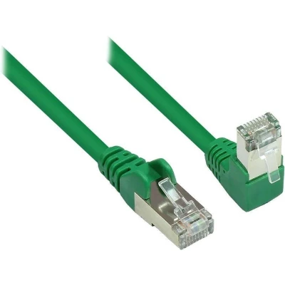 Afbeelding van S/FTP CAT6 Gigabit netwerkkabel haaks/recht / groen 3 meter